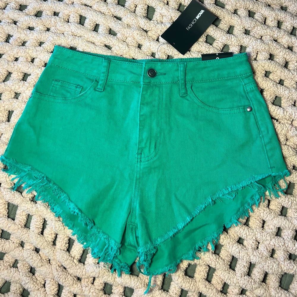 Green Fashion Nova Shorts